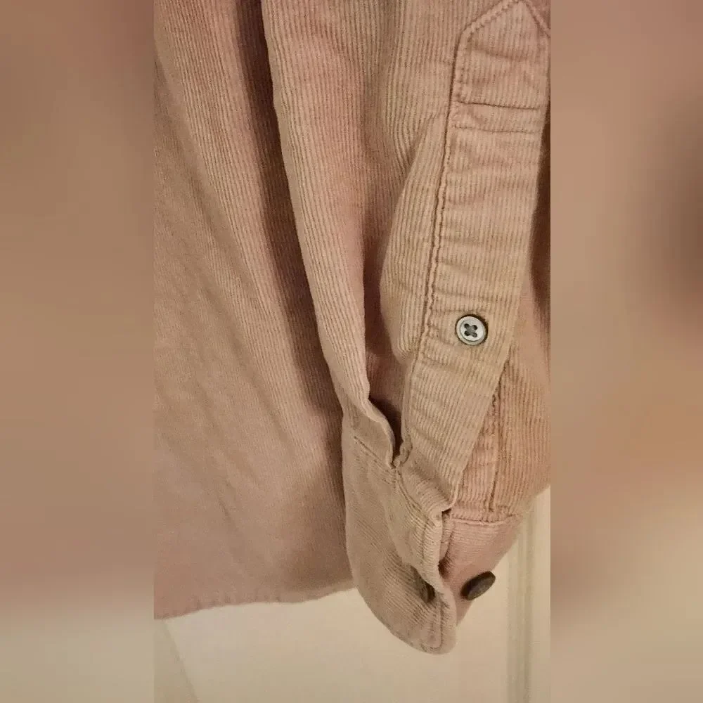 Banana Republic L Beige  Corduroy Pockets Lngslv Buttons up Men's Shirt